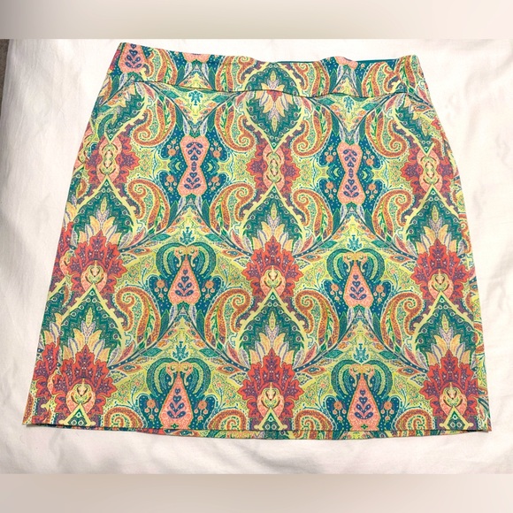 Ann Taylor Madison Paisley Skirt Size 8 - Picture 1 of 13
